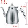 Tea Kettle Stovetop Whistling Stainless Steel Kettle 1.5L Home 304 Stainless Steel Automatic Whistle Induction Cooker Gas General view 2