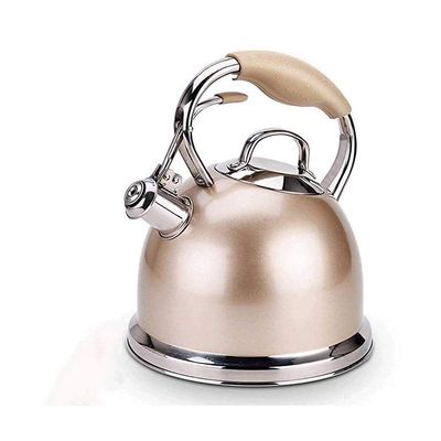 Tea Kettle Stovetop Whistling Stainless Steel Teapot of Heat-Resistant Handle Whistling of Modern Stainless Steel Tea Kettle