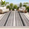 JONATHAN Y Double Stripe Indoor Outdoor Area Rug 3X5 Black/Beige, Haynes Modern for Backyard, Patio, Porch, Easy-Cleaning, High Traffic, Pet-Friendly, Non-Shedding (SMB202D-3) view 1