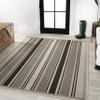 JONATHAN Y Double Stripe Indoor Outdoor Area Rug 3X5 Black/Beige, Haynes Modern for Backyard, Patio, Porch, Easy-Cleaning, High Traffic, Pet-Friendly, Non-Shedding (SMB202D-3) view 4