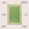 JONATHAN Y Border Stripe Indoor Outdoor Area Rug 4X6 Green/Cream, James Modern for Backyard, Patio, Porch, Easy-Cleaning, High Traffic, Pet-Friendly, Non-Shedding (SMB201E-4) view 2