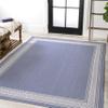 JONATHAN Y Diamond Border Indoor Outdoor Area Rug 3X5 Blue/Cream, Lucia Classic for Backyard, Patio, Porch, Easy-Cleaning, High Traffic, Pet-Friendly, Non-Shedding (SMB207C-3) view 4