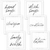 Chaumiere Vintage Farmhouse Soap labels for bottles, waterproof Stickers, Hand soap, Dish soap, Shampoo, Body wash Labels for Amber Glass & Plastic Bottles - Kitchen Bathroom Mix Pack 6 Pieces 3x3inch view 2