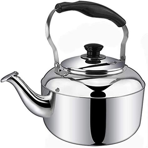 Tea Kettle Stovetop Whistling Stainless Steel Kettle Home Kitchen 304 Stainless Steel Induction Cooker Gas General Automatic Whistle Health (Size : 5L)