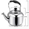 Tea Kettle Stovetop Whistling Stainless Steel Kettle Home Kitchen 304 Stainless Steel Induction Cooker Gas General Automatic Whistle Health (Size : 5L) view 2
