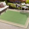JONATHAN Y Border Stripe Indoor Outdoor Area Rug 3X5 Green/Cream, James Modern for Backyard, Patio, Porch, Easy-Cleaning, High Traffic, Pet-Friendly, Non-Shedding (SMB201E-3) view 3