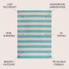 JONATHAN Y Two-Tone Wide Stripe Indoor Outdoor Area Rug 5X8 Aqua/Cream, Negril for Backyard, Patio, Porch, Easy-Cleaning, High Traffic, Pet-Friendly, Non-Shedding (SMB203E-5) view 2