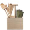 LSA International Dine Oak Cutlery Holder H29cm L20cm W16cm| 1 Unit | Hand Planed Wood | DI70 view 3