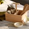 LSA International Dine Oak Cutlery Holder H29cm L20cm W16cm| 1 Unit | Hand Planed Wood | DI70 view 4