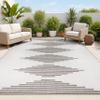 JONATHAN Y Diamond Stripe Indoor Outdoor Area Rug 3X5 Light Gray/Black, Vinales for Backyard, Patio, Porch, Easy-Cleaning, High Traffic, Pet-Friendly, Non-Shedding (SMB204B-3) view 1