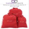 CleverDelights 14" x 20" Red Cotton Bags - 10 Pack - Large 14x20 Inch Muslin Drawstring Bag view 3