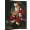 GREATBIGCANVAS Christmas Art - Santa Claus with Nativity Scene Snowglobe, Vibrant Christmas Canvas Wall Art, Artist Grade Canvas Perfect Decor for Religious Homes - 36x45 view 1