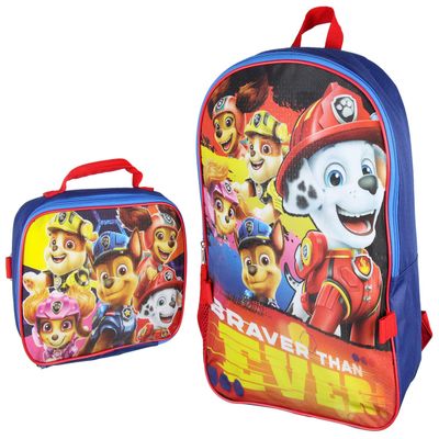 Bioworld Paw Patrol Braver Than Ever Backpack And Lunch Bag Tote 2 Piece Set 16"
