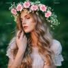 AUEAR, 50 Pack Fake Flower Heads Airtificial Silk Plum Cherry Blossom Head Peony Daisy Decor for DIY Crafts Home Wedding Party Hats Decoration (Light Purple) view 3