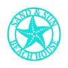 Starfish Wreath, Personalized Sign, Door Wreath view 1