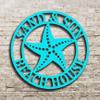 Starfish Wreath, Personalized Sign, Door Wreath view 2