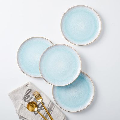 Stone lain Porcelain Dish Set, 4 Salad Plates, Josephine - Mint
