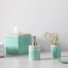 Casafina Ceramic Boutique Tissue Box Cover - Taormina Collection, Aqua | Stoneware Bathroom Accessories | Quality Bath Decor | 6'' x 6'' x 6'' view 2