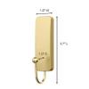 Command Medium Satin Brass Hooks, 1 Hook and 1 Strip, Damage-Free Hanging Wall Hook with Adhesive Strips, No Tools Coat Hooks for Hanging Home Decor, Holds up to 3 lb view 2
