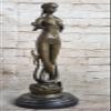 EUROPEAN BRONZE Real Bronze Nude Mermaid Sea-Maid Sea-Maiden Statue Art Figurine Decor Art view 2