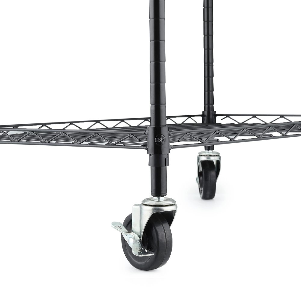 Caster Wheels for Organization & Storage Shelving, Set of 4, Casters for Metal Shelf Organizer, Replace Wire Rack Shelf Clothing Rack Leveling Feet or Plastic Wheel