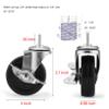Caster Wheels for Organization & Storage Shelving, Set of 4, Casters for Metal Shelf Organizer, Replace Wire Rack Shelf Clothing Rack Leveling Feet or Plastic Wheel view 2