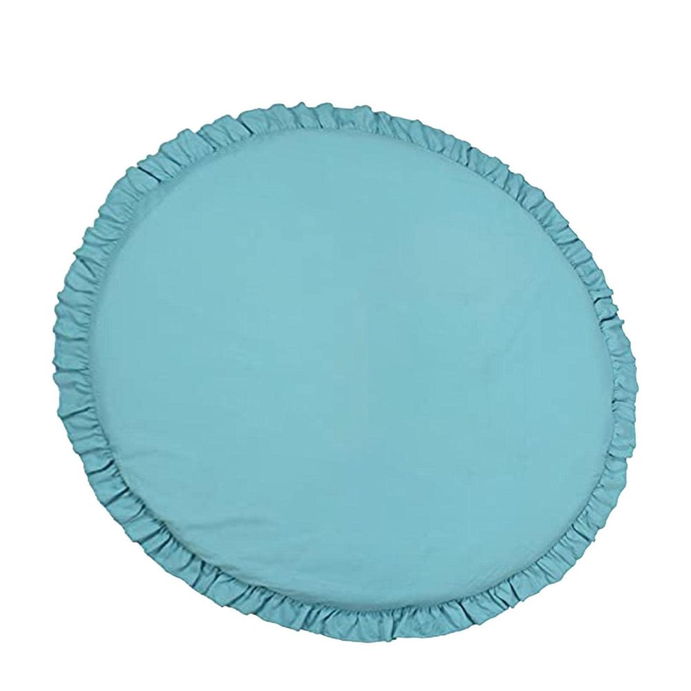 BAODAN Ruffled Babies Cotton Mat | Round Ruffled Cushion Soft Breathable Crawling Pads - Removable Design & Fine Workmanship, Suitable for Babies Kids