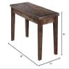Transitional Solid Wood Dining Room Bench in Antique Natural Oak view 3