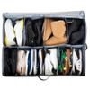 Cabilock 1pc Foldable Shoe Storage Box Lid Multi Organizer for Underbed Storage Convenient Non-woven Container for Closet Black Cross Pattern view 2