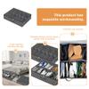 Cabilock 1pc Foldable Shoe Storage Box Lid Multi Organizer for Underbed Storage Convenient Non-woven Container for Closet Black Cross Pattern view 3