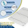 17.5 Inch Baking Sheet Pan with Cooling Rack Set, Joyfair Stainless Steel Toaster Oven Tray Pans with Grid Racks, Rectangular Bakeware for Cookie/Bacon, Heavy Duty & Rust-free, Dishwasher Safe view 3
