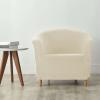 ANMUR Velvet Tub Chair Covers Set of 1/2, Stretchable Club Chair Slipcover Soft Armchair Seat Covers Furniture Dust-Proof Cover Universal Size for Bar Living Room Bedroom (Color : Beige, Size : 1 pc) view 1