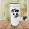 Firefighter White Edition Viking Tumbler 20oz - Hose Before Bros - Fireman Job Axe Hydrant Extinguisher Helmet Sirens Fire Chief Extinguish Hazardous view 2