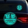 Baby on Board Sticker for Cars, Nouiroy 2PCS Kids on Board Super Strong Reflective Two Babies in Car Decals and Stickers Cute Baby Car Window Bumper Safety Warning Sign Auto Vinyl Sticker, Sky Blue view 1