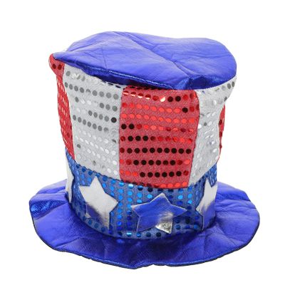 SEWACC America Flag Top Hat Uncle Top Hat Party Accessory American Flag Costume 4th of July USA