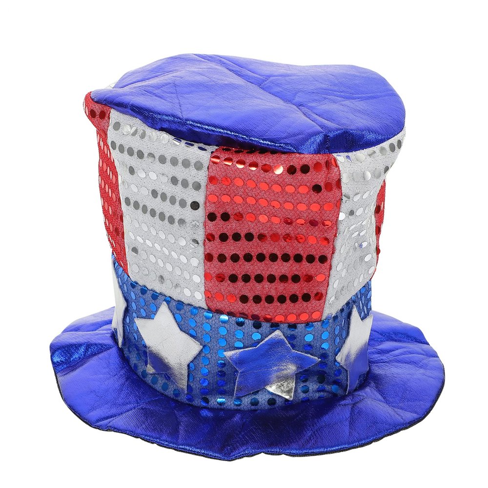 SEWACC America Flag Top Hat Uncle Top Hat Party Accessory American Flag Costume 4th of July USA