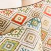 ikolohome Sets of 2 Jacquard Boho Style Ikat Diamond Pattern Square Pillow Cover 18X18 Inches with Ikat Pattern,Cover Only (Blue) view 4