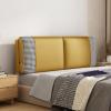 Wedge Headboard Cushion,Queen Size Bed Pillow Reading Backrest Cushion Soft Bolster Support Pillow for Sofa Bed Headboard with Removable Cover,Yellow,78.7"/200cm(King) view 1