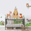 decalmile Woodland Animal Wall Decals Bundle with Fern Grass Border Wall Stickers Baby Nursery Kids Bedroom Wall Decor view 1