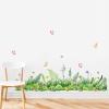 decalmile Woodland Animal Wall Decals Bundle with Fern Grass Border Wall Stickers Baby Nursery Kids Bedroom Wall Decor view 4