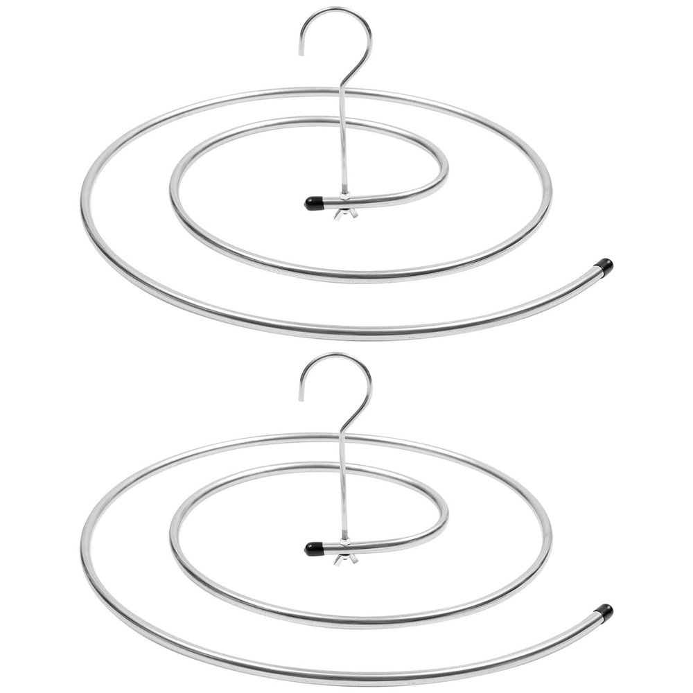 BESPORTBLE 2pcs Spiral Hanger Spiral Drying Rack Sheets and Blankets Hanging Saving Rack Square Storage Hanger Stainless Steel