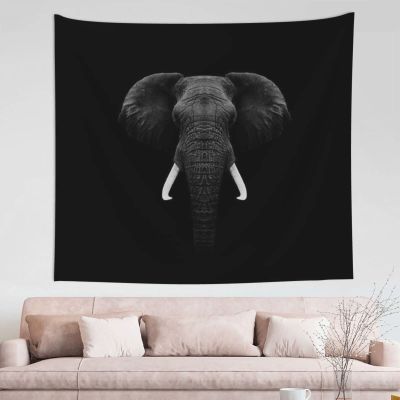 African Elephant Tapestry Wall Tapestry Large Tapestry Elephant Background African Animal Tapestry Wall Hanging (51inx60in)