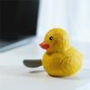 Wood Carving Yellow Duckling Statue Desktop Ornaments,Handmade Ins Animal Cute Duck Sculpture Creative Home Decoration Crafts view 4
