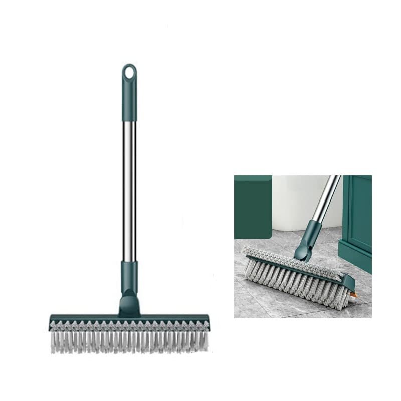 FUMANYI 3 In 1 Floor Cleaning Brush V-Shaped Floor Scrub Brush 180 Rotating Crevice Scrub Brushes Long Handle Stiff Broom Magic Bathroom Toilet Brush Household Cleaning Tools