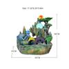 Desktop Fountain Tabletop Fountain Resin Desktop Fountain Rockery and Water Fountain Raise Fish Tank with Led Light Indoor Fountain Decor Desk Dcoration view 3