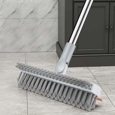 FUMANYI 3 In 1 Floor Cleaning Brush V-Shaped Floor Scrub Brush 180 Rotating Crevice Scrub Brushes Long Handle Stiff Broom Magic Bathroom Toilet Brush Household Cleaning Tools