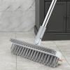 FUMANYI 3 In 1 Floor Cleaning Brush V-Shaped Floor Scrub Brush 180 Rotating Crevice Scrub Brushes Long Handle Stiff Broom Magic Bathroom Toilet Brush Household Cleaning Tools view 1