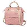 AIJIEKE Lunch Bag for Women, Leakproof & Insulated Work Lunch Box Tote, Reusable Adult Cooler Bag with Water Bottle Side Pocket & Removable Shoulder Strap, Pink view 1