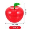 DatingShiny 24 Pcs Red Apple Container Candy Boxes Plastic Bobbing Apples Decorative Fillable Ornaments for Gift Wrap, Xmas Tree Decorations, Wedding Holiday Party Favor Classroom Teacher Supplies view 2