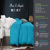 Super Soft 116x98 Oversized King Down Alternative Comforter, Turquoise Box Pleated Thick 1000-TC Duvet Insert with 100% Cotton Cover, Extra Large Fluffy Palatial King Comforter for All Season view 4